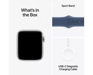 Смарт-часы Apple Watch SE 2 (2024) GPS + Cellular 44mm Silver Aluminum Case with Denim Sport Band - M/L (MXG53, MXGQ3)