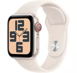 Смарт-часы Apple Watch SE 2 (2024) GPS + Cellular 44mm Starlight Aluminum Case with Starlight Sport Band - M/L (MXG83, MXGU3)