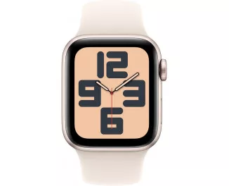Смарт-годинник Apple Watch SE 2 (2024) GPS + Cellular 44mm Starlight Aluminum Case with Starlight Sport Band - M/L (MXG83, MXGU3)