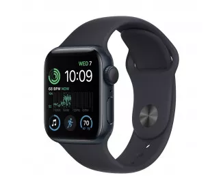 Смарт-часы Apple Watch SE 2 GPS + Cellular 44mm Midnight Aluminum Case with Midnight Sport Band - M/L  (MNU03)