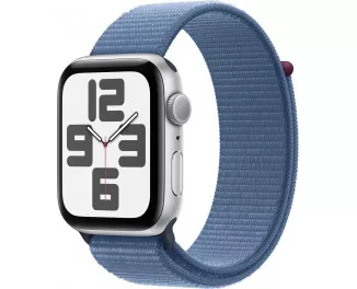 Смарт-часы Apple Watch SE (2023) GPS 40mm Silver Aluminium Case with Winter Blue Sport Loop (MRE33QP/A)