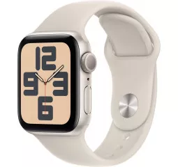 Смарт-часы Apple Watch SE (2023) GPS 40mm Starlight Aluminum Case with Starlight Sport Band - M/L (MR9V3QP/A)