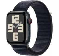 Смарт-годинник Apple Watch SE (2023) GPS + Cellular 40mm Midnight Aluminum Case with Midnight Sport Loop (MRGE3)