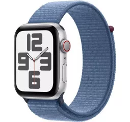 Смарт-годинник Apple Watch SE (2023) GPS + Cellular 40mm Silver Aluminum Case with Winter Blue Sport Loop (MRGQ3)