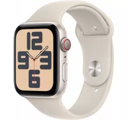 Смарт-годинник Apple Watch SE (2023) GPS + Cellular 40mm Starlight Aluminum Case with Starlight Sport Band - M/L (MRG13)