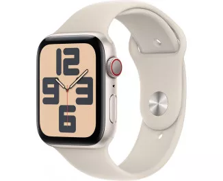 Смарт-часы Apple Watch SE (2023) GPS + Cellular 40mm Starlight Aluminum Case with Starlight Sport Band - S/M (MRFX3)