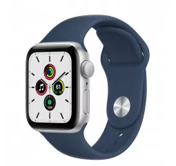 Смарт-годинник Apple Watch SE GPS 40mm Silver Aluminum Case with Abyss Blue Sport Band (MKNY3)