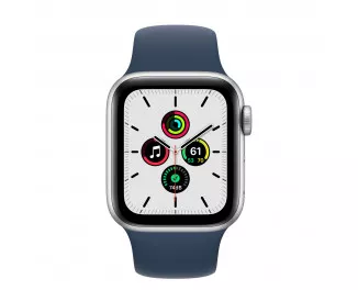 Смарт-часы Apple Watch SE GPS 40mm Silver Aluminum Case with Abyss Blue Sport Band (MKNY3)