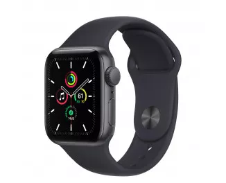 Смарт-годинник Apple Watch SE GPS 40mm Space Gray Aluminum Case with Midnight Sport Band (MKQ13)