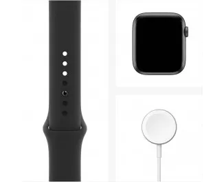 Смарт-часы Apple Watch SE GPS + Cellular 44mm Space Gray Aluminum Case with Black Sport Band (MYER2)