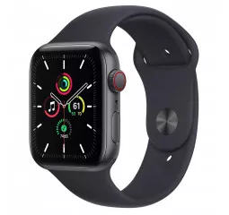 Смарт-часы Apple Watch SE GPS + Cellular 44mm Space Gray Aluminum Case with Midnight Sport Band (MKRR3)