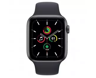 Смарт-годинник Apple Watch SE GPS + Cellular 44mm Space Gray Aluminum Case with Midnight Sport Band (MKRR3)