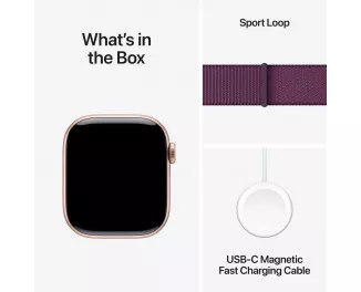 Смарт-часы Apple Watch Series 10 GPS 42mm Rose Gold Aluminum Case with Plum Sport Loop (MWWK3)