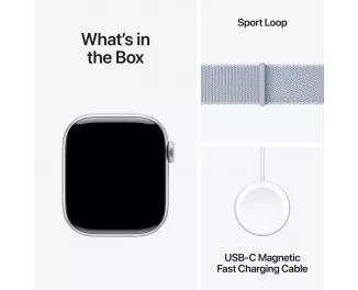Смарт-часы Apple Watch Series 10 GPS 42mm Silver Aluminum Case with Blue Cloud Sport Loop (MWWD3)