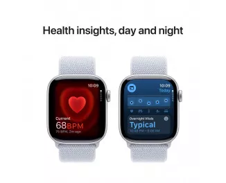 Смарт-часы Apple Watch Series 10 GPS 42mm Silver Aluminum Case with Blue Cloud Sport Loop (MWWD3)