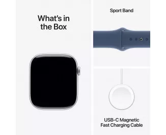 Смарт-годинник Apple Watch Series 10 GPS 42mm Silver Aluminum Case with Denim Sport Band - M/L (MWWC3)