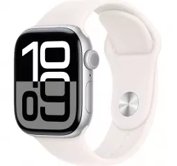 Смарт-часы Apple Watch Series 10 GPS 42mm Silver Aluminum Case with Light Blush Sport Band - M/L (MWWW3)