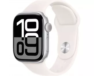 Смарт-часы Apple Watch Series 10 GPS 42mm Silver Aluminum Case with Light Blush Sport Band - M/L (MWWW3)