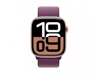 Смарт-часы Apple Watch Series 10 GPS 46mm Rose Gold Aluminum Case with Plum Sport Loop (MWWV3)