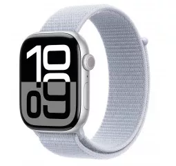 Смарт-часы Apple Watch Series 10 GPS 46mm Silver Aluminum Case with Blue Cloud Sport Loop (MWWN3)