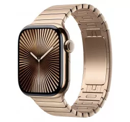 Смарт-часы Apple Watch Series 10 GPS + Cellular 42mm Gold Titanium Case with Gold Link Bracelet (MX0N3+MXMC3)