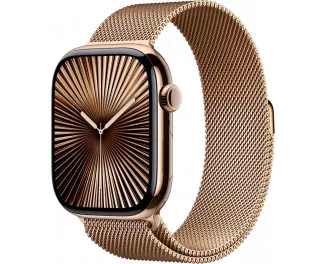 Смарт-часы Apple Watch Series 10 GPS + Cellular 42mm Gold Titanium Case with Gold Milanese Loop (MX083)