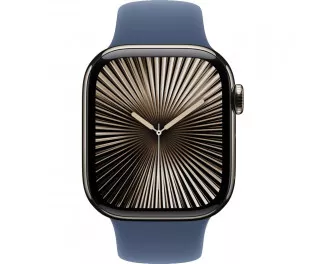 Смарт-часы Apple Watch Series 10 GPS + Cellular 42mm Natural Titanium Case with Denim Sport Band - M/L (MX0J3+MXLF3)
