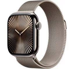 Смарт-часы Apple Watch Series 10 GPS + Cellular 42mm Natural Titanium Case with Natural Milanese Loop (MWXF3)