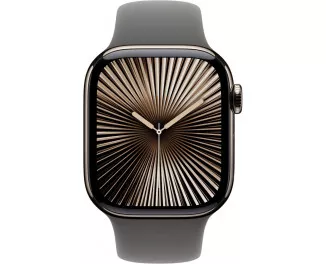 Смарт-часы Apple Watch Series 10 GPS + Cellular 42mm Natural Titanium Case with Stone Gray Sport Band - M/L (MWXE3)