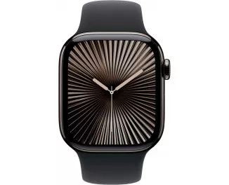 Смарт-часы Apple Watch Series 10 GPS + Cellular 42mm Slate Titanium Case with Black Sport Band - M/L (MWXH3)