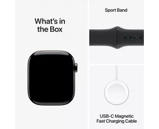 Смарт-часы Apple Watch Series 10 GPS + Cellular 42mm Slate Titanium Case with Black Sport Band - S/M (MWXG3)