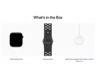 Смарт-часы Apple Watch Series 10 GPS + Cellular 42mm Slate Titanium Case with Midnight Sky Nike Sport Band - S/M (MX0M3+MYJP3)