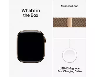 Смарт-часы Apple Watch Series 10 GPS + Cellular 46mm Gold Titanium Case with Gold Milanese Loop - M/L (MX003)