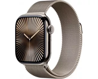 Смарт-часы Apple Watch Series 10 GPS + Cellular 46mm Natural Titanium Case with Natural Milanese Loop - S/M (MC7Q4)