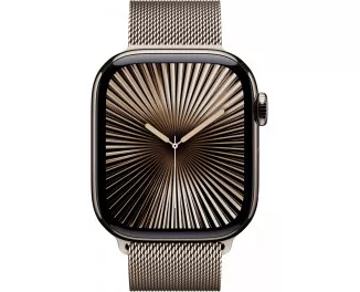 Смарт-часы Apple Watch Series 10 GPS + Cellular 46mm Natural Titanium Case with Natural Milanese Loop - S/M (MC7Q4)