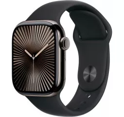 Смарт-годинник Apple Watch Series 10 GPS + Cellular 46mm Slate Titanium Case with Black Sport Band - M/L (MWYE3)