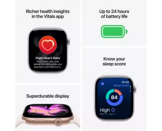 Смарт-часы Apple Watch Series 11 GPS + Cellular 42mm Slate Titanium Case with Slate Milanese Loop (MF8U4)