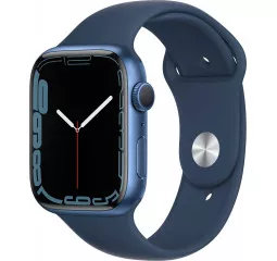 Смарт-часы Apple Watch Series 7 GPS 41mm Blue Aluminum Case with Abyss Blue Sport Band (MKN13)