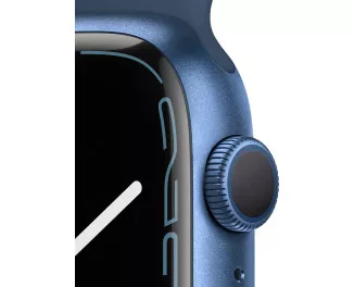 Смарт-годинник Apple Watch Series 7 GPS 41mm Blue Aluminum Case with Abyss Blue Sport Band (MKN13)