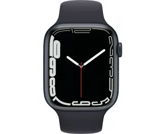 Смарт-часы Apple Watch Series 7 GPS 41mm Midnight Aluminum Case with Midnight Sport Band (MKMX3)