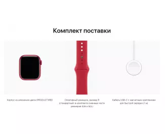 Смарт-часы Apple Watch Series 7 GPS 41mm (PRODUCT)RED Aluminum Case with (PRODUCT)RED Sport Band (MKN23)