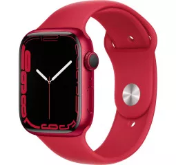 Смарт-часы Apple Watch Series 7 GPS 45mm (PRODUCT)RED Aluminum Case with (PRODUCT)RED Sport Band (MKN93)
