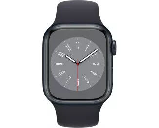 Смарт-годинник Apple Watch Series 8 GPS 41mm Midnight Aluminum Case with Midnight Sport Band - S/M (MNU73)