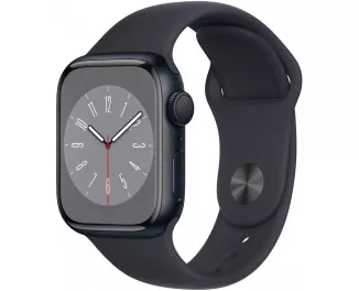 Смарт-часы Apple Watch Series 8 GPS 41mm Midnight Aluminum Case with Midnight Sport Band (MNP53)