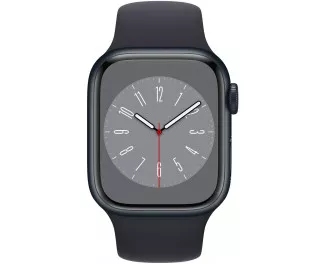 Смарт-годинник Apple Watch Series 8 GPS 41mm Midnight Aluminum Case with Midnight Sport Band (MNP53)
