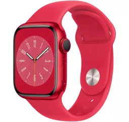 Смарт-годинник Apple Watch Series 8 GPS 41mm (PRODUCT) RED Aluminum Case with (PRODUCT) RED Sport Band S/M (MNUG3)