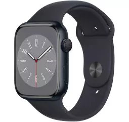 Смарт-часы Apple Watch Series 8 GPS 45mm Midnight Aluminum Case with Midnight Sport Band (MNP13)