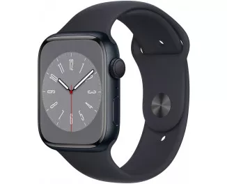 Смарт-часы Apple Watch Series 8 GPS 45mm Midnight Aluminum Case with Midnight Sport Band (MNP13)