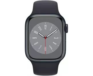 Смарт-годинник Apple Watch Series 8 GPS 45mm Midnight Aluminum Case with Midnight Sport Band (MNP13)