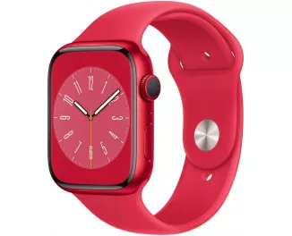 Смарт-годинник Apple Watch Series 8 GPS 45mm (PRODUCT) RED Aluminum Case with (PRODUCT) RED Sport Band (MNP43)